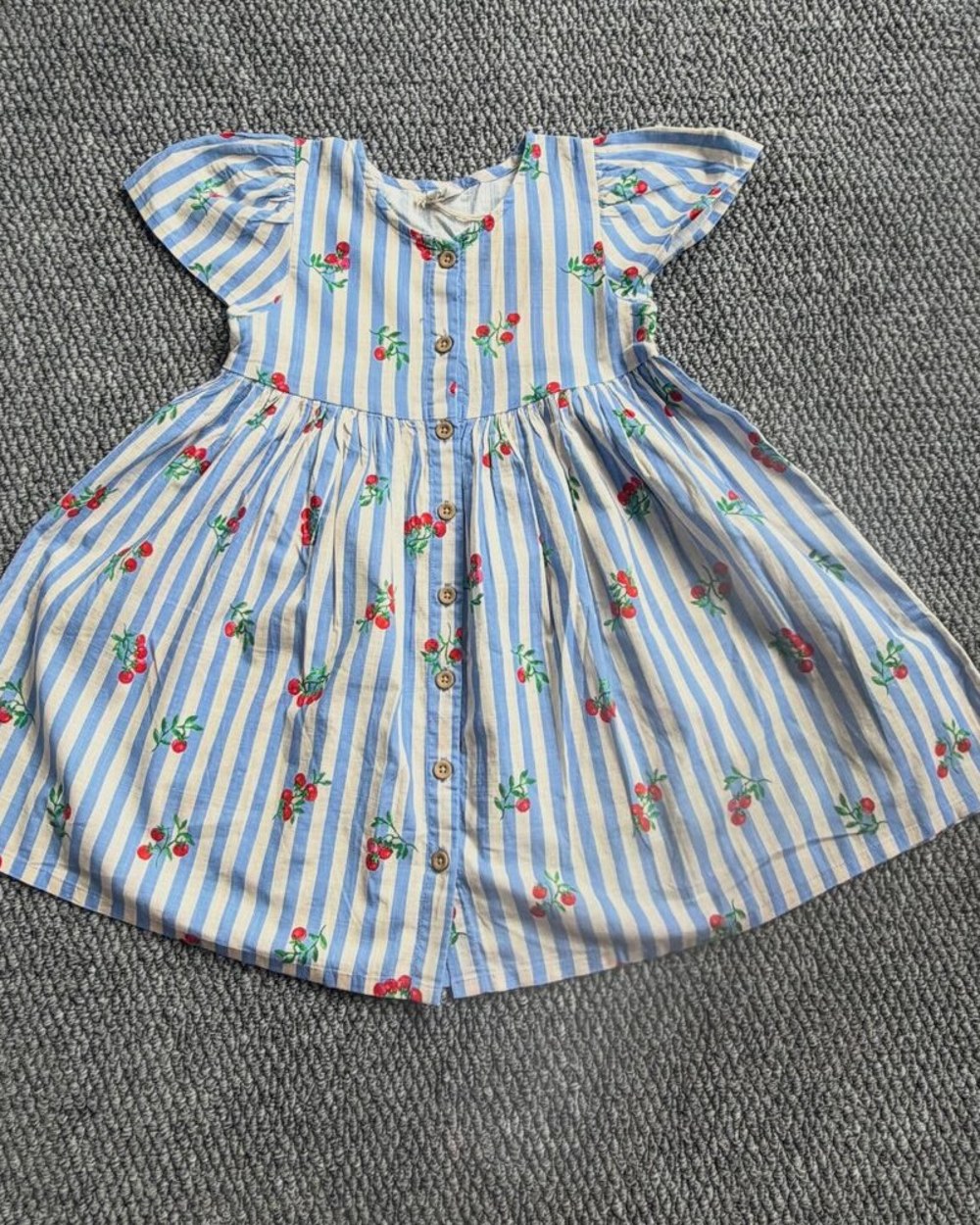 Striped Flutter Dress
